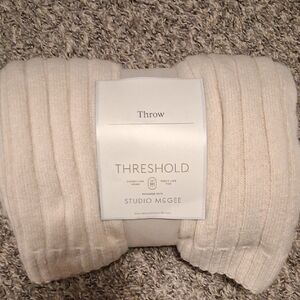 Threshold Ivory Knit Throw Blanket